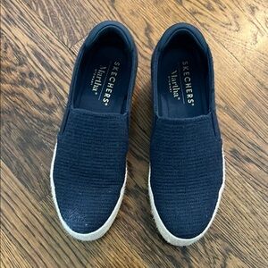 Skechers Navy Slip-On Shoes